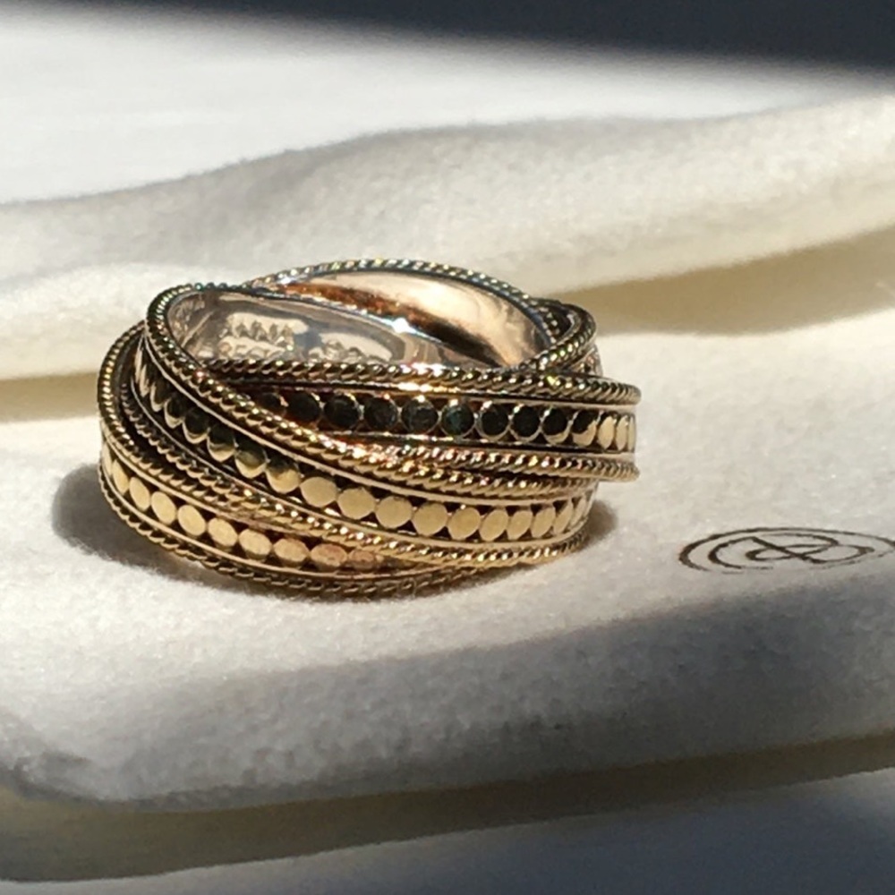 Anna Beck Twist Ring 925 18k GP